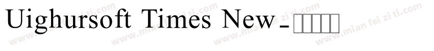 Uighursoft Times New字体转换